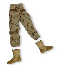 GI JOE 12&quot; Action Figure Accessory Boots + Desert Camo Pants 1:6 Dragon Soldier - £11.29 GBP