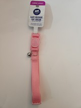 Whisker City Easy Release Cat Collar For Large Cats 10-16” Solid Pink - £6.00 GBP