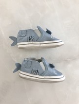 Robeez Blue Sebastian Shark Soft Soles Baby Infant Shoes Size 0-6 Mon. Leather - $12.24