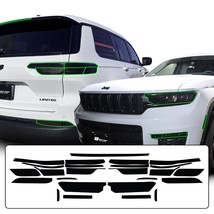 Fits Jeep Grand Cherokee L 2021-2023 Head Tail Light Precut Smoked Tint Cover - £47.89 GBP