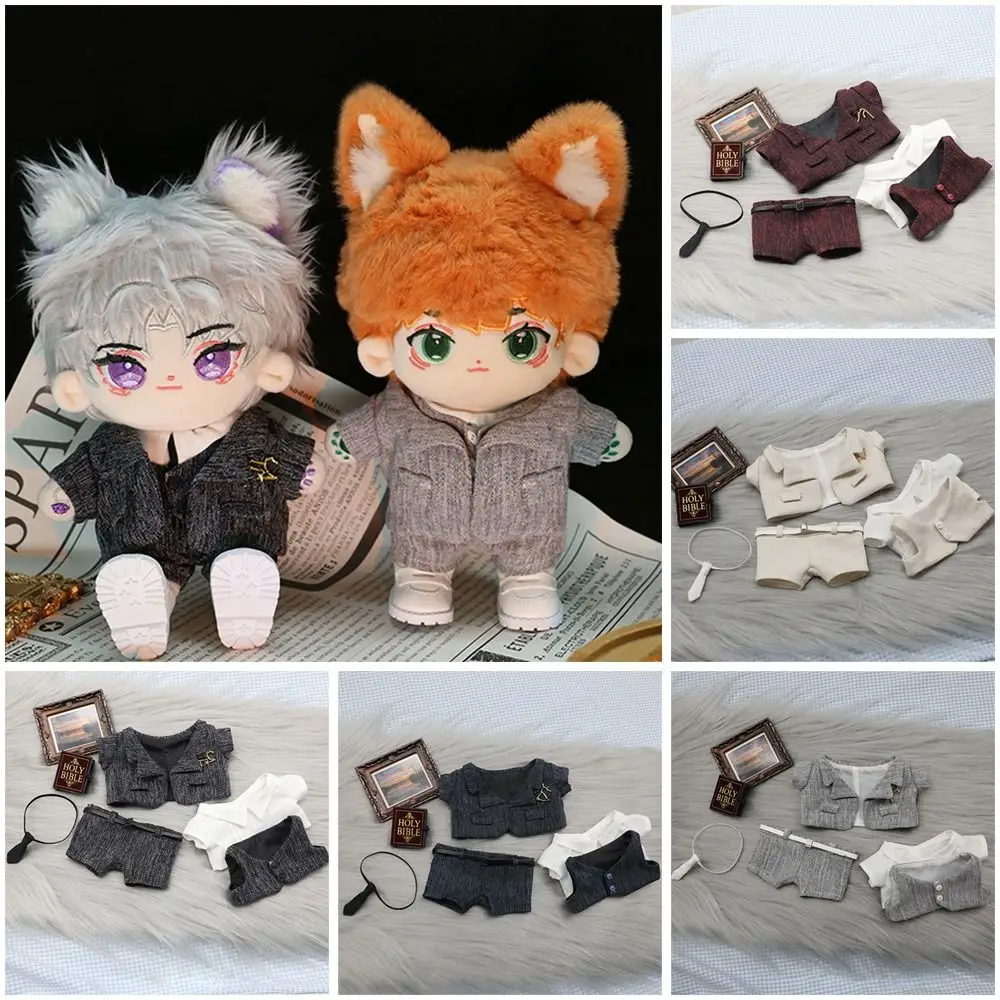 Kids Gift 4pcs/set 20cm Plush Cotton Doll&#39;s Clothes Outfit Accessories f... - $18.95