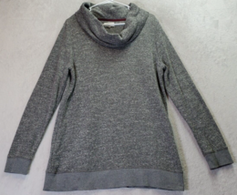 Lou &amp; Grey Sweatshirt Womens Size Large Gray Cotton Long Raglan Sleeve Cowl Neck - £11.82 GBP