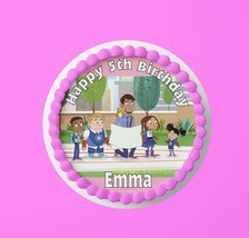 Pre-k Edible Cake Topper/ Bubblegum Pink or Dark Blue - $10.99