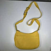 Wild Fable Yellow Nylon Shoulder Bag Adjustable Strap Zip Top Purse - $18.95