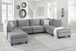 Simona 120&quot; Velvet Modular Sectional Sofa - $1,513.99