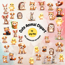 Cute Animal Clip Art - €2,63 EUR