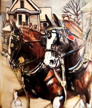 Budweiser Clydesdale Holiday Beer Stein Collector's B Series 1986 Vintage HGS2D - $99.99