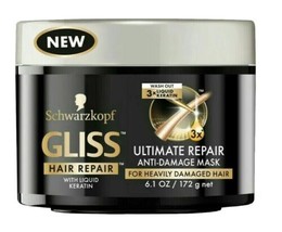 1 X Schwarzkopf Anti Damage Mask Ultimate Hair Repair Gliss High-Performance NEW - £12.98 GBP