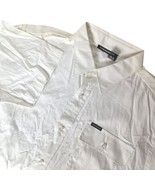 Rocawear Mens Button Up Shirt 2XL Solid White 100% Cotton Short Sleeve - $40.79 CAD
