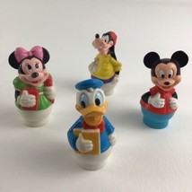 Disney Mickey Mouse School Minnie Goofy Figures Finger Puppets Vintage 8... - £27.11 GBP