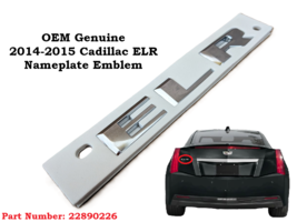 OEM 2014 2015 Cadillac ELR Chrome Nameplate Trunk Lid Emblem Badge Sign ... - $273.47 MXN