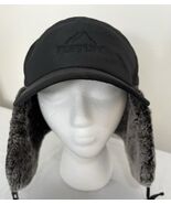 Supplex Winter Black 5-Panel Camp Trapper Faux Fur Hat Cap Lined Ear Flaps - €10,08 EUR