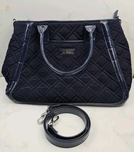 Vera Bradley Navy Blue Microfiber Shoulder Bag with Crossbody Strap - $25.99