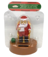 Santa Solar Powered Christmas House Rocking Chair Claus Reading List Sun... - $13.50 CAD