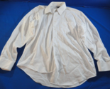 WHITE DRESS SHIRT WHITE BUTTONS PROM WEDDING BALL LARGE 16 -16.5 44&quot; CHEST - $16.19