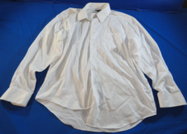 White Dress Shirt White Buttons Prom Wedding Ball Large 16 -16.5 44&quot; Chest - £11.43 GBP