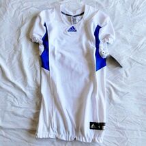 Adidas Techfit Hyped Football Jersey Men Size Small White/Blue #AZ9298 3... - $14.85