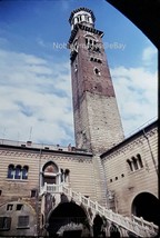 1967 Lamberti Tower Exterior View from Town Hall Verona Italy Kodachrome Slide - £2.78 GBP