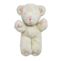 8&quot; VINTAGE 1979 GUND STITCH WHITE + PINK TEDDY BEAR STUFFED ANIMAL PLUSH... - £37.21 GBP