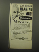 1957 Dahlberg Miracle-Ear Hearing Aid Advertisement - £14.77 GBP