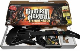 PS2 Guitar Hero 3 Kramer Striker Wireless Guitar W/ Strap No Game Or Dongle - $60.43