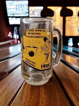 Bowling, Beer Mug, Vntg, 1985 Bowling Tournament, Cactus, Ball Pins, Barware - £20.16 GBP