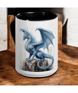 Blue Dragon Coffee Mug | Fantasy Mythical Creature Art | 11oz &amp; 15oz Gif... - $15.83+