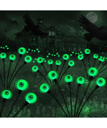 Halloween Decorations Outdoor Solar Scary Eyeball Lights,2Packs 12LED Green - $417.66 MXN