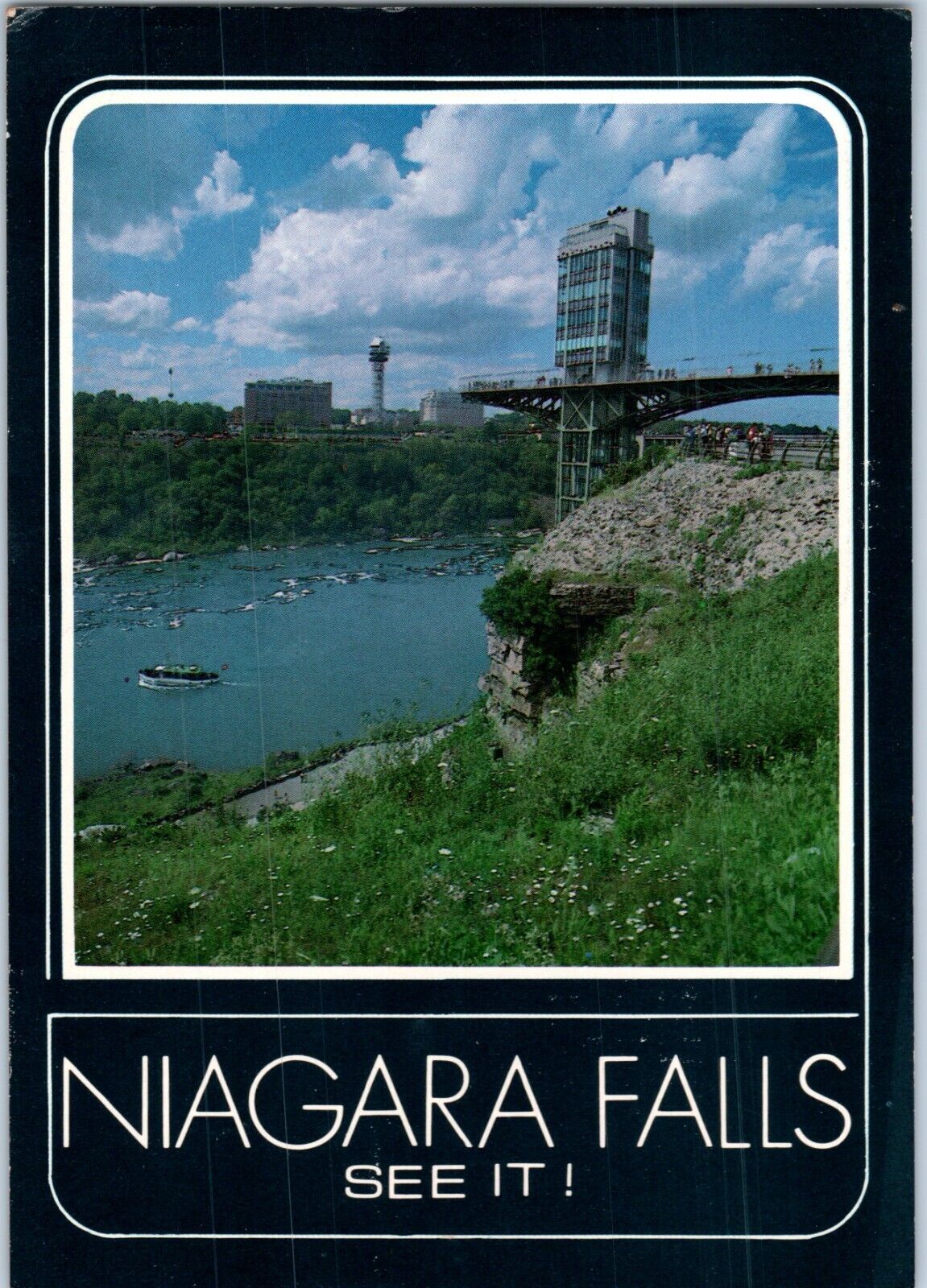 See It Niagara Falls as Seen From Goat Island New York Postcard - $4.42