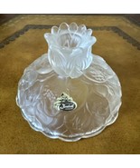 Vintage Fenton 8473 Crystal Velvet Water Lily Pattern Candle Holder - $27.15 CAD