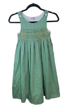 Oriental Express Inc. Little Girls 7 Green and White Smocked Dress   - £18.33 GBP