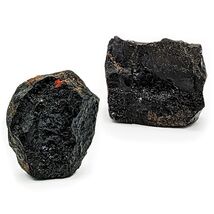 Obsidian Rough Raw Natural Stone Chakra Crystals 2 pcs Reiki Healing - $175.63 MXN