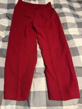 J.H. Collectibles Red Dress Pants Sz 14 Vibrant Straight Leg Fully Lined - $16.92