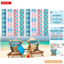 8 Pack Beach Towel Bands for Cruise Pool Lounge Chairs Elastic Sea Turtl... - $28.66