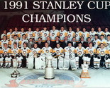 1991 PITTSBURGH PENGUINS TEAM 8X10 PHOTO NHL PICTURE STANLEY CUP CHAMPS - $4.94