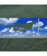 NEW FOREST GREEN MESH SUN SHADE SAIL UV BLOCKING CANOPY COVER 16.5 Ft TR... - $39.99