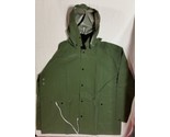 PVC OD OLIVE GREEN XXX LARGE XXXL 100% PVC RAINSUIT WET RAIN BODY NWT - £15.49 GBP