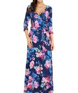 Beautiful Sexy Navy Blue Floral Dress Plus size M XL XXL 2XL - £35.07 GBP