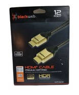 Blackweb Premium Certified 12 Ft HDMI Cable 4K Ultra HD • 4K HDR + 7.2 S... - £13.47 GBP