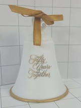 Anniversary Collector Bell &quot;FIFTY YEARS TOGETHER&quot;  white elegant Hallmar... - $5.95