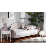 Michigan Beige Fabric Dark Brown Full Size Daybed - €347,93 EUR Michigan Beige Fabric Dark Brown Full Size Daybed - €347,93 EUR