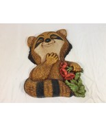 Vintage 1977 Dart Ind Decorative Raccoon Wall Decor Plastic Homco - £19.97 GBP