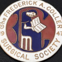 The Frederick A Coller Surgical Society Medal 1947 Vintage Gold Tone Enamel - $29.95