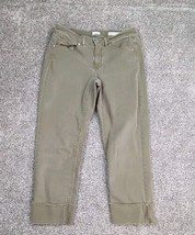 J Jill Jeans Women 6 Green Denim Cropped Shorts Preppy Mom Casual Comfort - £14.92 GBP