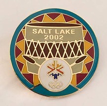 2002 Salt Lake City Winter Olympics Logo Round Native American Drum Pin LE 191/5 - £21.98 GBP