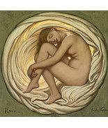 FRAMED CANVAS Art print giclee the heart of the rose elihu vedder 18&quot; X 18&quot; - £84.66 GBP