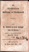 1788 Fur Christenthum Aufklarung Menschenwohl Hufnagel Enlightenment Theology - £108.92 GBP