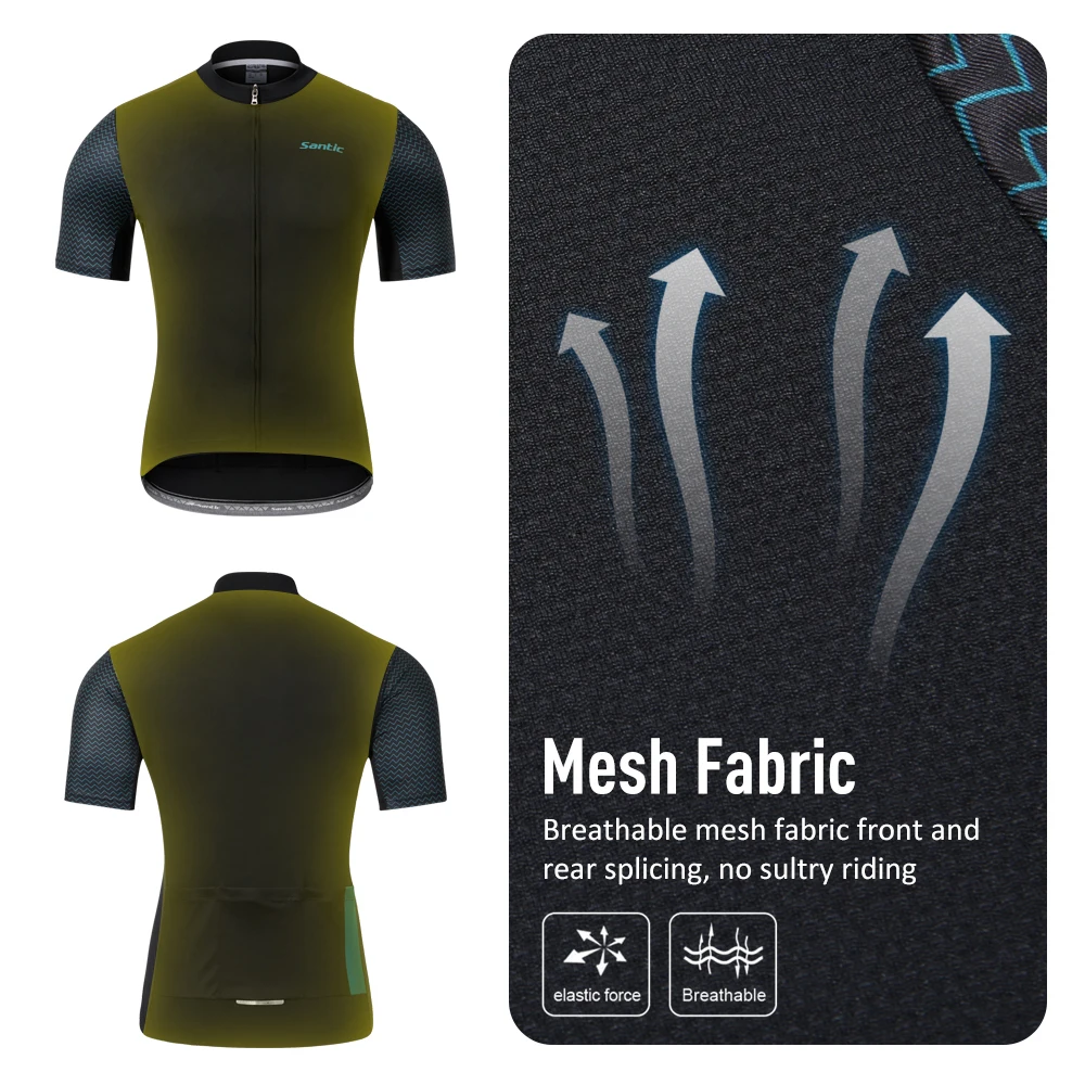 Sporting Santic Men Cycling s Short-sleeved Cycling  Clothing Bike Shirt MTB T-s - £66.77 GBP