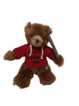 NHL Chicago Blackhawks Teddy Bear with Red Hoodie Plush Stuffed Animal Toy 10&quot; - $9.70