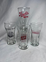Vtg National Beer Strohs Schlitz & Budweiser Tulip Pint Baltimore Beer Glasses - $29.95